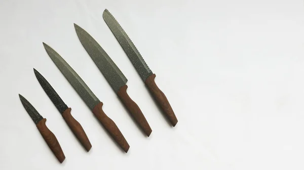 Knifes, a set of sharp kitchen knives of various sizes and different functions