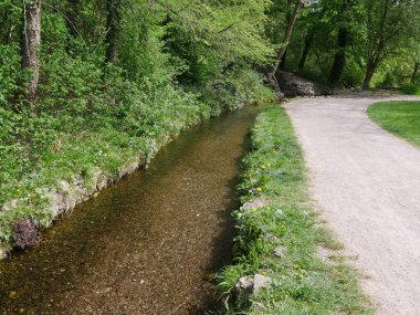 Weg neben Karstquelle im Ilmpark, Weimar