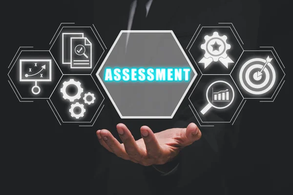 Assessment Analysis Business Analytics Evaluation Measure Technology Concept Business Person — Stock Photo, Image
