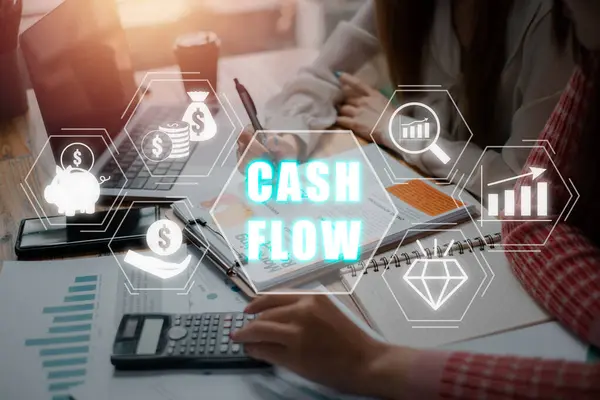 Cash Flow Concept Business Team Analyzing Income Charts Graphs Office Royalty Free Stock Images