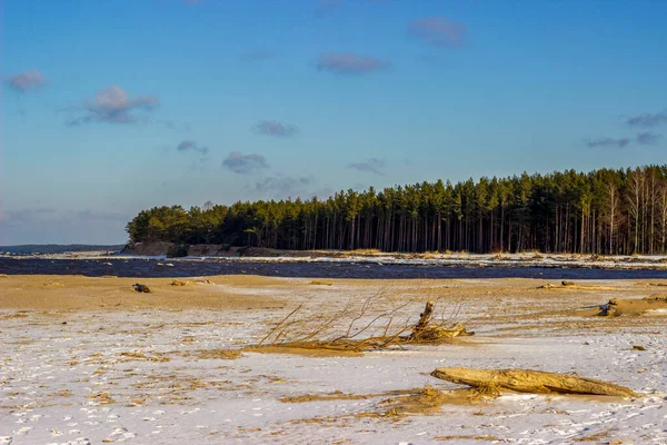 Latvian River Gauja Flows Baltic Sea — Stock Photo, Image