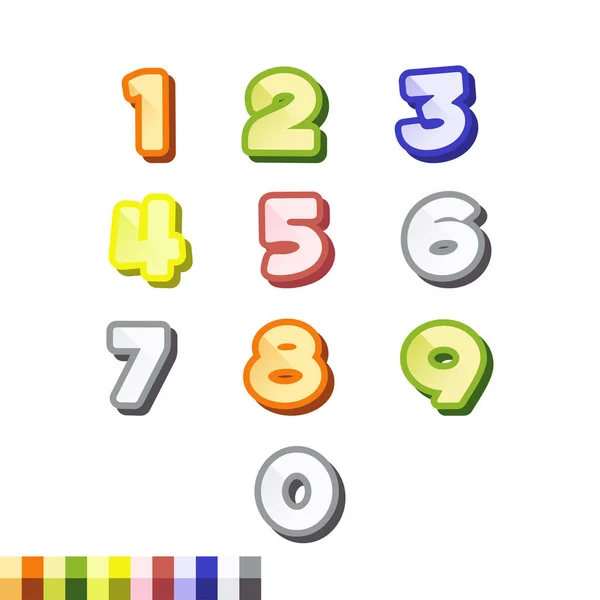 Passen Sie Die Farbe Unserer Fancy Character Kollektion Die Zahlen — Stockvektor
