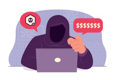 Siber Suçlar Çizimi İçin Başlıklı Hacker Bilgisayarı Hackliyor