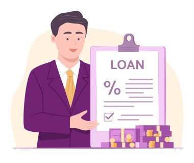 Banka Çalışanı Banka Kredisi ve Finansal İllüstrasyon İçin Nakit Para Paketi ile Kredi Anlaşması Belgesini Sundu