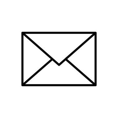 Beyaz arkaplanda izole edilmiş posta simgesi vektör tasarım şablonları