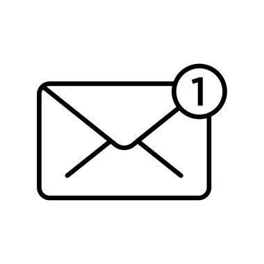 Beyaz arkaplanda izole edilmiş posta simgesi vektör tasarım şablonları