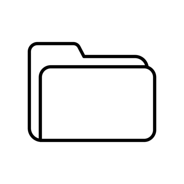 白い背景に隔離されたフォルダアイコンベクトルデザインテンプレート — ストックベクタ