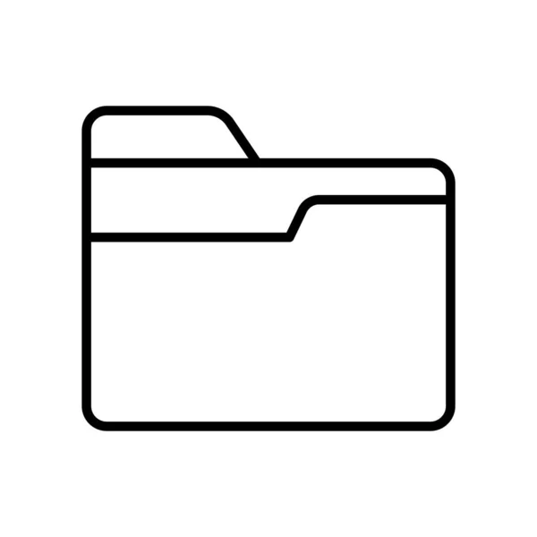 白い背景に隔離されたフォルダアイコンベクトルデザインテンプレート — ストックベクタ