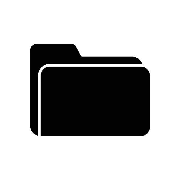 Folder Pictogram Vector Ontwerp Sjablonen Geïsoleerd Witte Achtergrond — Stockvector