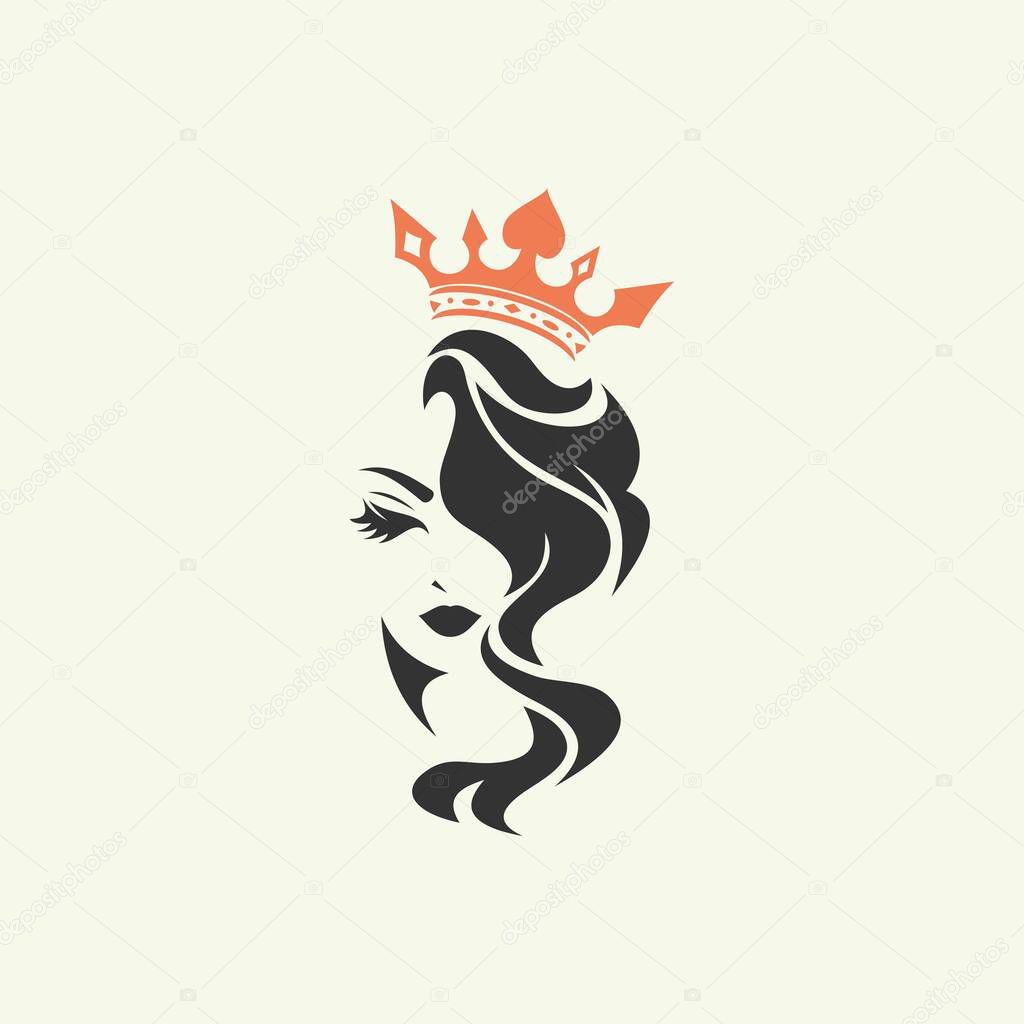 Beauty face logo design vector templates elegant concept