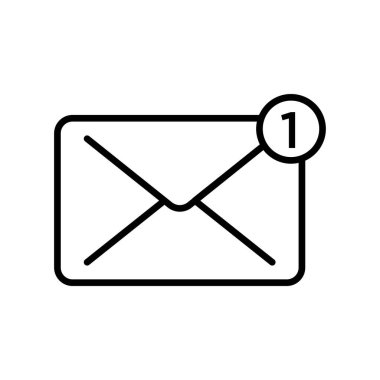 Beyaz arkaplanda izole edilmiş posta simgesi vektör tasarım şablonları