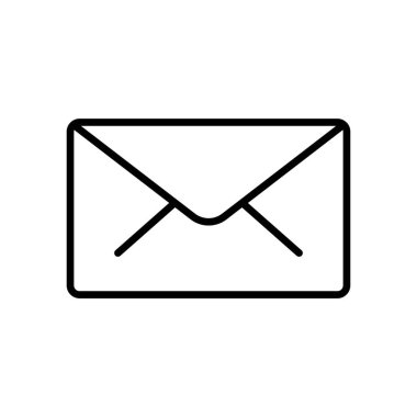 Beyaz arkaplanda izole edilmiş posta simgesi vektör tasarım şablonları