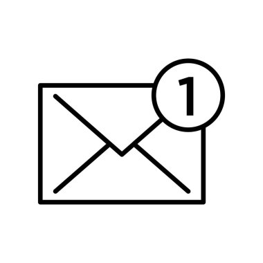 Beyaz arkaplanda izole edilmiş posta simgesi vektör tasarım şablonları