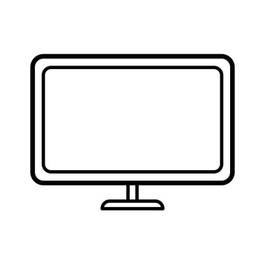 Beyaz arkaplanda televizyon simgesi tasarım şablonları