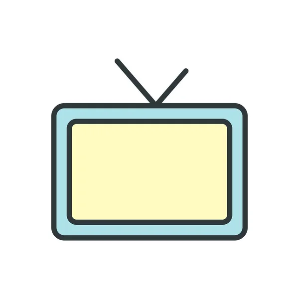 白色背景的电视图标矢量设计模板 — 图库矢量图片