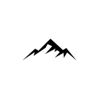 Beyaz arkaplanda dağ simgesi tasarım şablonları