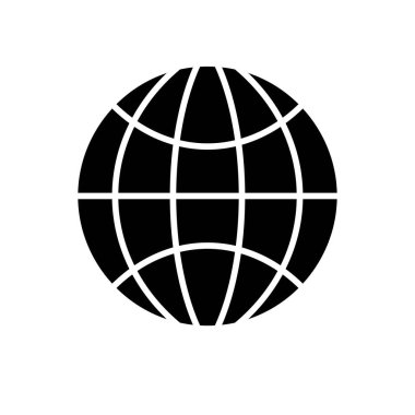 Beyaz arkaplanda izole edilmiş küresel simge vektör tasarım şablonları