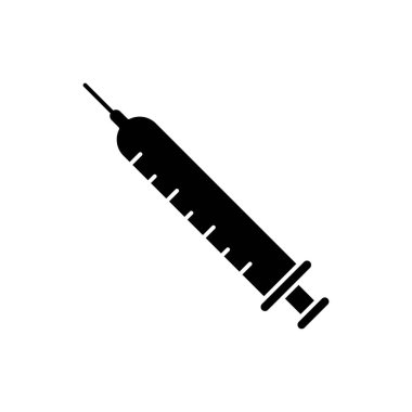 Beyaz arkaplanda izole edilmiş şırınga ikon vektör tasarım şablonları