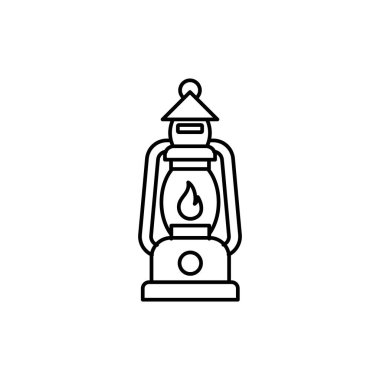 Beyaz arkaplanda kamp ikonu tasarım şablonları