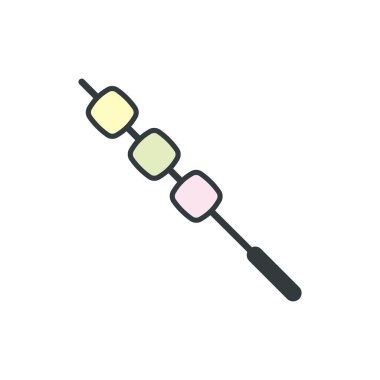 Beyaz arkaplanda kamp ikonu tasarım şablonları