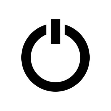 Beyaz arkaplanda güç düğmesi vektör tasarım şablonları