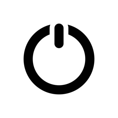 Beyaz arkaplanda güç düğmesi vektör tasarım şablonları