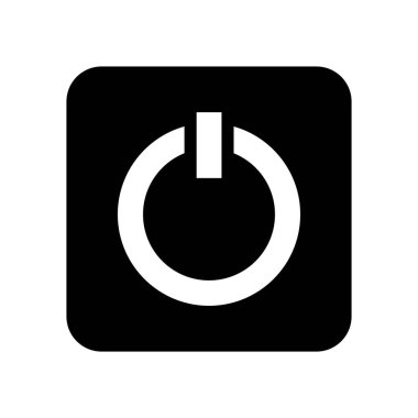 Beyaz arkaplanda güç düğmesi vektör tasarım şablonları