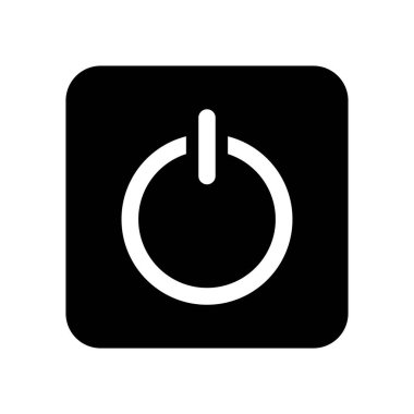 Beyaz arkaplanda güç düğmesi vektör tasarım şablonları