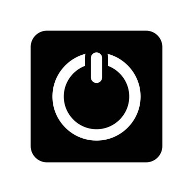 Beyaz arkaplanda güç düğmesi vektör tasarım şablonları