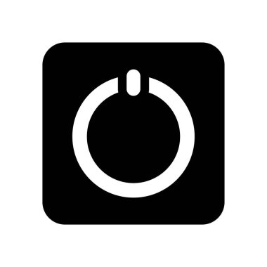 Beyaz arkaplanda güç düğmesi vektör tasarım şablonları