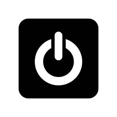 Beyaz arkaplanda güç düğmesi vektör tasarım şablonları