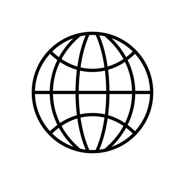 Globe Icône Vectoriel Modèles Conception Isolés Sur Fond Blanc — Image vectorielle
