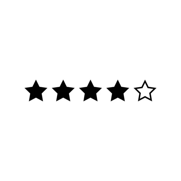 白い背景に孤立した星のアイコンベクトルデザインテンプレートの評価 — ストックベクタ