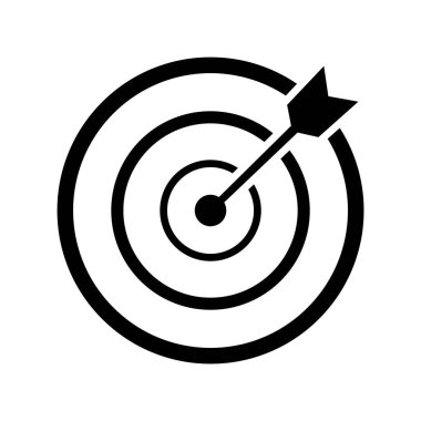 Hedef simge vektör tasarım şablonları beyaz arkaplanda izole edildi