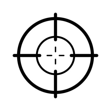 Hedef simge vektör tasarım şablonları beyaz arkaplanda izole edildi