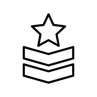 Beyaz arkaplanda askeri sıra simge tasarım şablonları izole