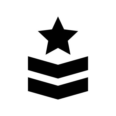 Beyaz arkaplanda askeri sıra simge tasarım şablonları izole