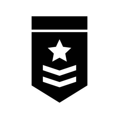 Beyaz arkaplanda askeri sıra simge tasarım şablonları izole