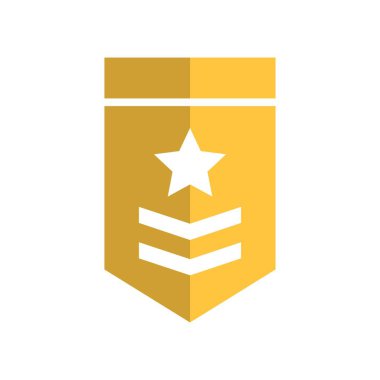 Beyaz arkaplanda askeri sıra simge tasarım şablonları izole