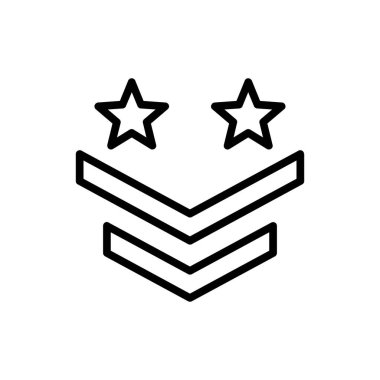 Beyaz arkaplanda askeri sıra simge tasarım şablonları izole