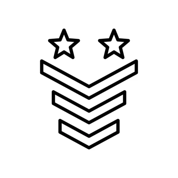 Icône Rang Militaire Symboles Modèles Conception Isolés Sur Fond Blanc — Image vectorielle