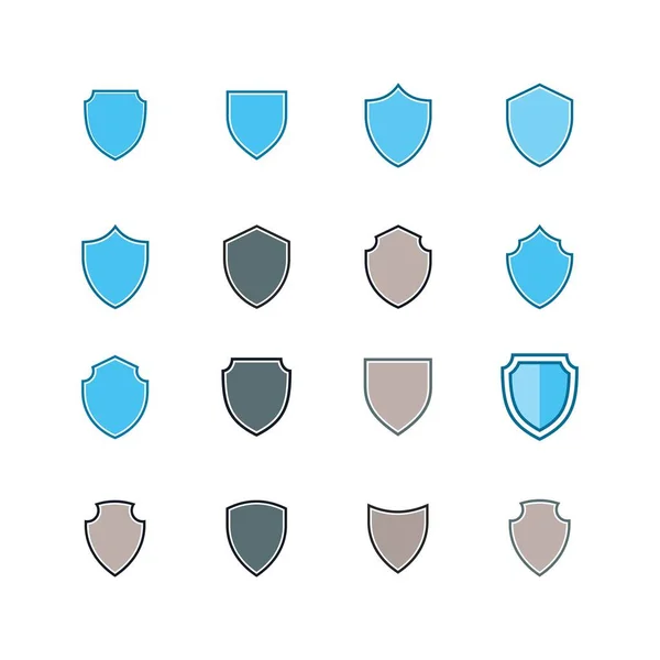 Shield Icon Vector Design Templates Isolated White Background — Stock Vector