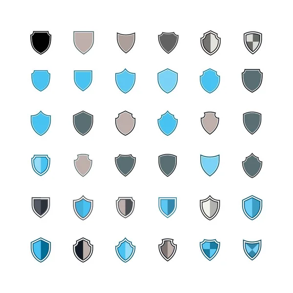Shield Icon Vektor Design Vorlagen Isoliert Auf Weißem Hintergrund Vektorgrafiken
