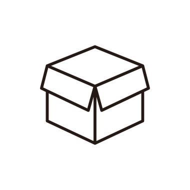 Beyaz arkaplanda kutu simgesi tasarım şablonları