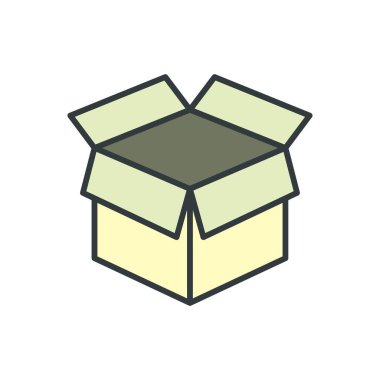 Beyaz arkaplanda kutu simgesi tasarım şablonları