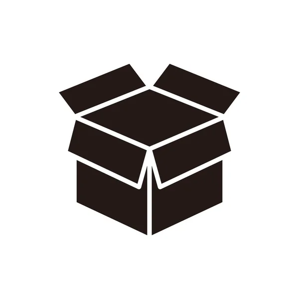 Box Ikon Symbol Design Mallar Vit Bakgrund — Stock vektor