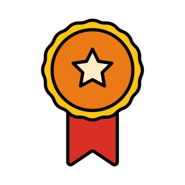 Beyaz arkaplanda izole edilmiş madalya simgesi vektör tasarım şablonları