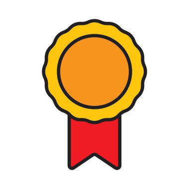 Beyaz arkaplanda izole edilmiş madalya simgesi vektör tasarım şablonları