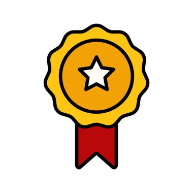 Beyaz arkaplanda izole edilmiş madalya simgesi vektör tasarım şablonları