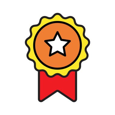 Beyaz arkaplanda izole edilmiş madalya simgesi vektör tasarım şablonları